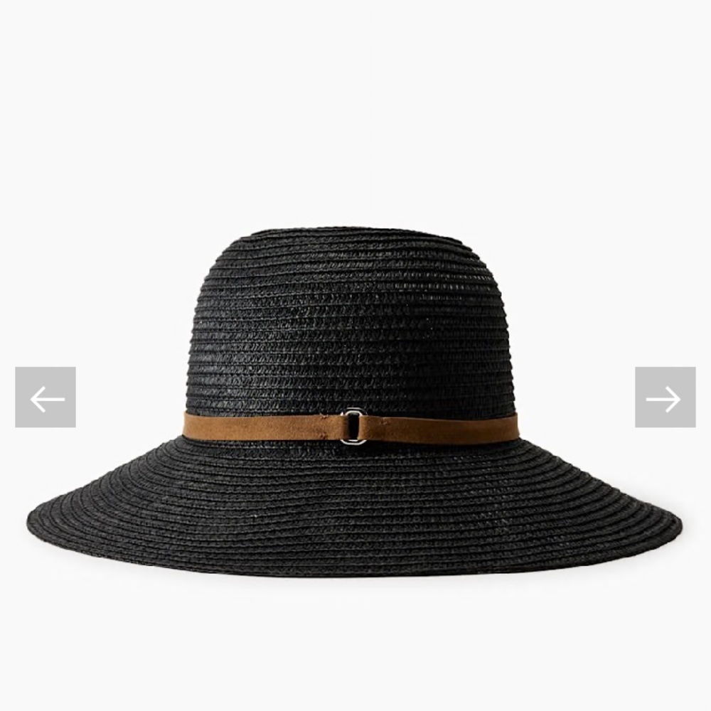 Sunday Best Black Eau Claire Woven Summer Hat Bohemian Resortwear Vacation S/M - Picture 13 of 14